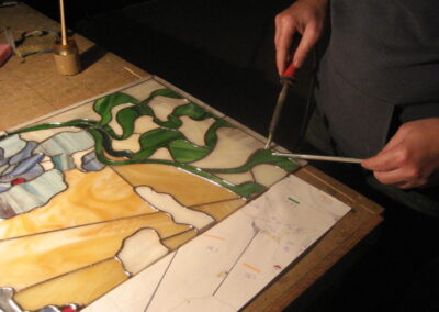 work process – stained glass